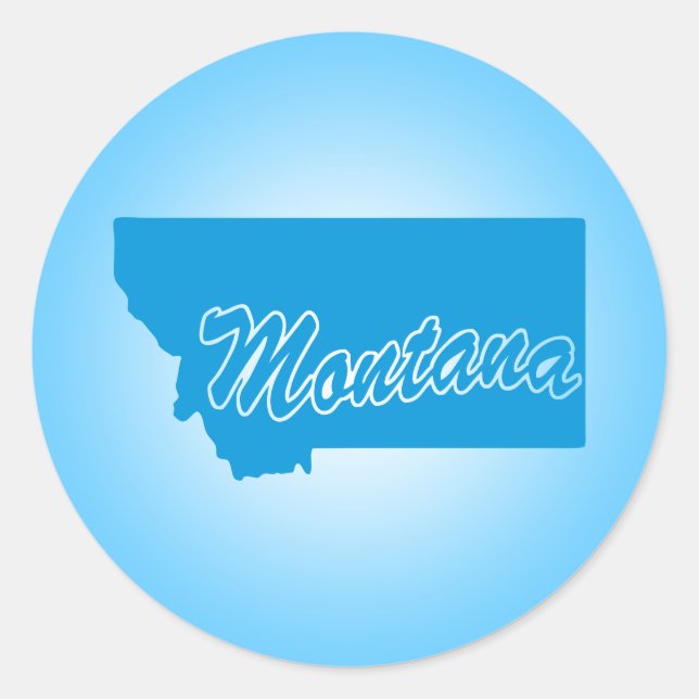 Sticker Rond État du Montana (Devant)