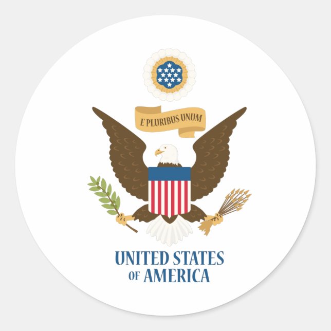 Sticker Rond États-Unis (Devant)