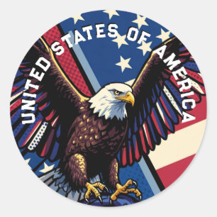 Sticker Rond États-Unis d'Amérique