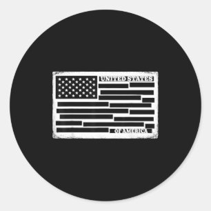 Sticker Rond États-Unis d'Amérique document censuré fichier us