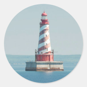 Sticker Rond États-Unis, Michigan, Grands Lacs, lac Michigan