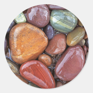 Sticker Rond États-Unis, Montana, Clark Fork River, Stones 2