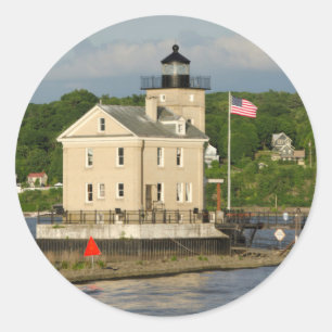 Sticker Rond États-Unis, New York, Kingston, Hudson River. Ron