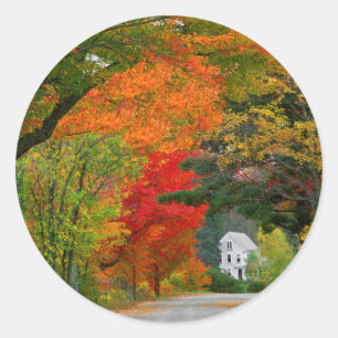 Sticker Rond États-Unis, Nouvelle-Angleterre, New Hampshire, An
