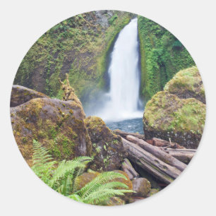 Sticker Rond États-Unis, Oregon, Columbia River Gorge, Wahclel