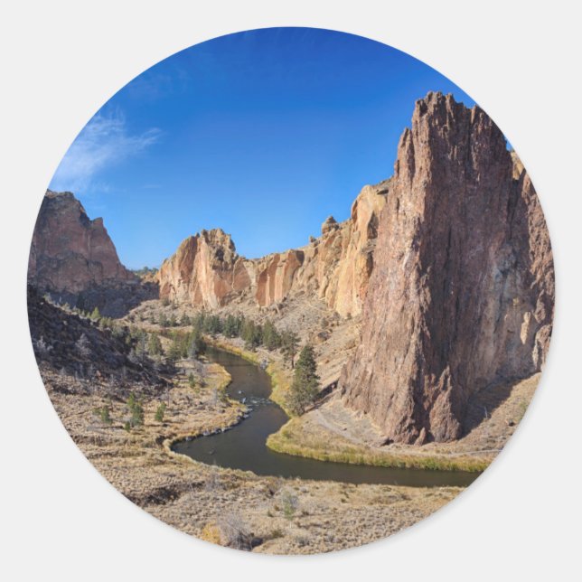 Sticker Rond États-Unis, Oregon, Smith Rock State Park (Devant)