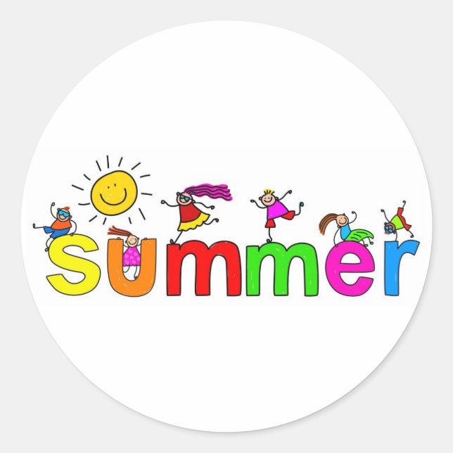 Sticker Rond Été (Devant)