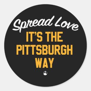 Sticker Rond Étendre l'amour C'est la voie Pittsburgh