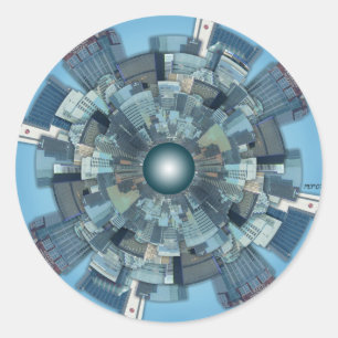 Sticker Rond Étendue urbaine