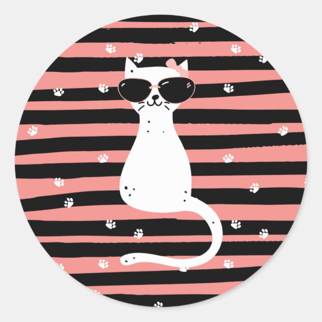 Sticker Rond Êtes-vous des chatons (Devant)