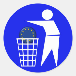 Sticker Rond Etiquette: Anti-UE Protest 2c -