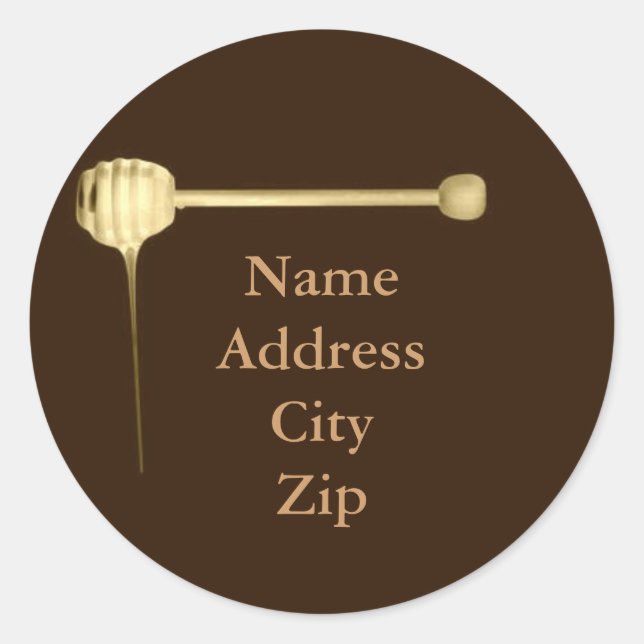 Sticker rond Étiquette miel (Devant)