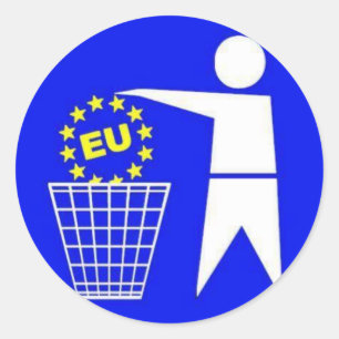 Sticker Rond Etiquette: Protestation contre l'UE