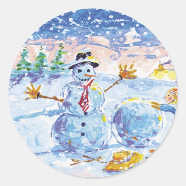 Sticker Rond Etiquettes d'enveloppe (Devant)