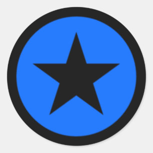 Sticker Rond Étoile bleue