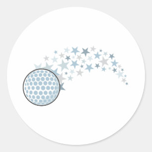 Sticker Rond Étoile brillante de golf