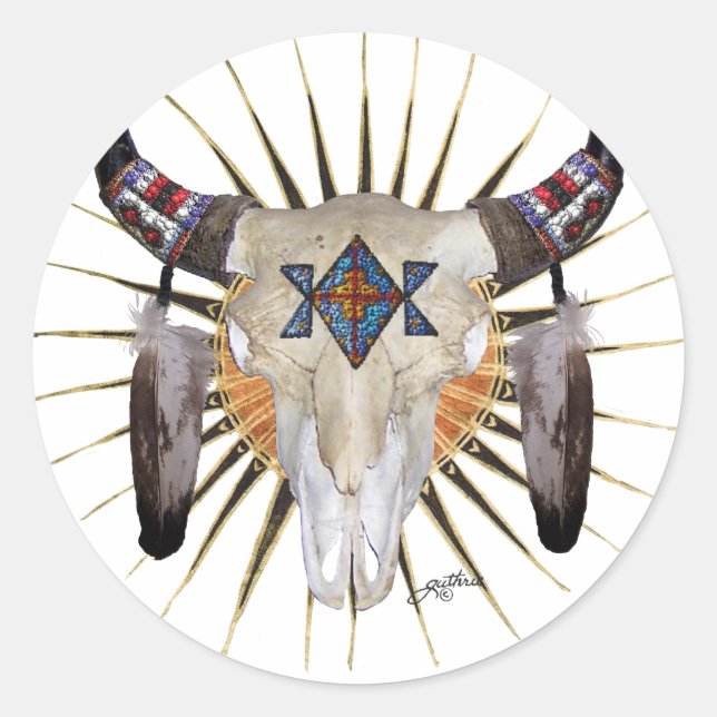 Sticker Rond Étoile de Buffalo (Devant)