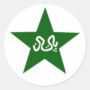 Sticker Rond Étoile de cricket du Pakistan