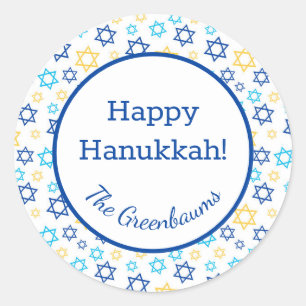 Sticker Rond Étoile de David