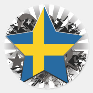 Sticker Rond Étoile de la Suède