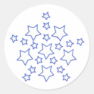 Sticker Rond Étoile de mandala de profil sous convention