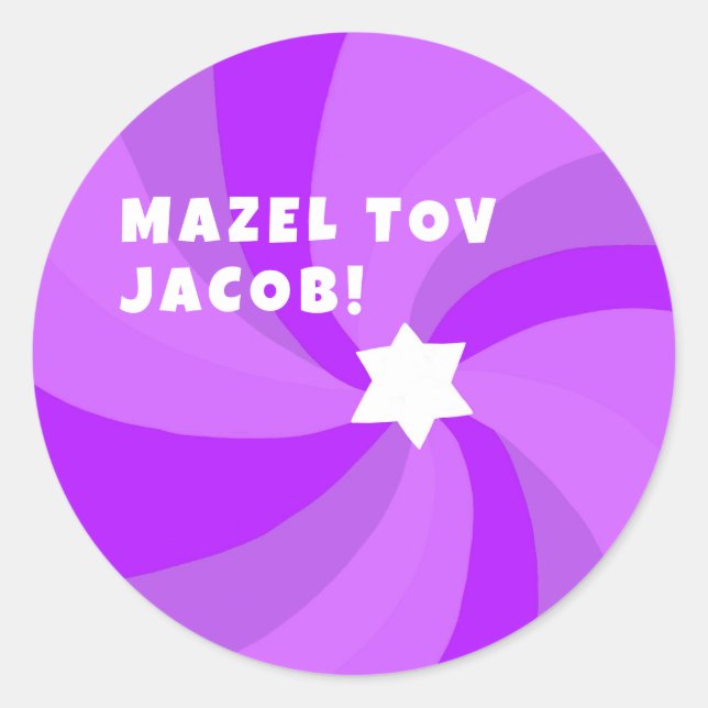 Sticker Rond Étoile de tournage moderne de David MAZEL TOV CUST (Devant)