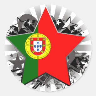 Sticker Rond Étoile du Portugal