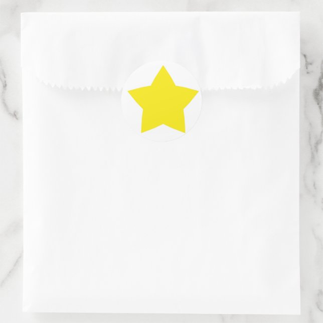 Sticker Rond Étoile jaune (Sac)