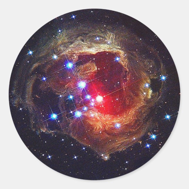 Sticker Rond Étoile Monocerotis V838 NASA (Devant)