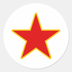 Sticker Rond Étoile rouge communiste