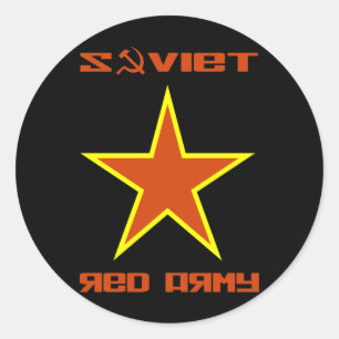 Sticker Rond Étoile rouge de l'Armée soviétique 2