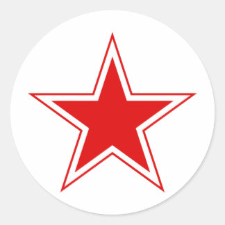 Sticker Rond Étoile rouge russe