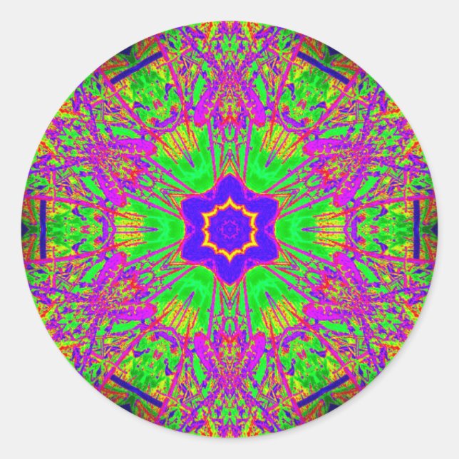 Sticker Rond étoile super à six points (Devant)