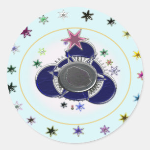 Sticker Rond Étoiles