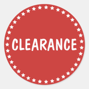 Sticker Rond Étoiles blanches de vente au détail