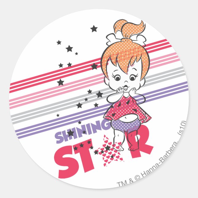 Sticker Rond Étoiles brillantes PEBBLES™ (Devant)