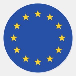 Sticker Rond Étoiles de l'Union européenne