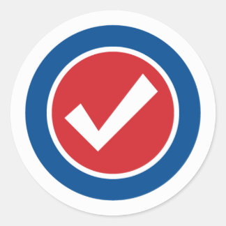 Sticker Rond Étoiles en bandes 32 - Cercle