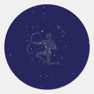 Sticker Rond étoiles sagittaire