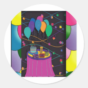 Sticker Rond étonnammentyinvitationballons