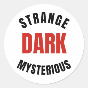 Sticker Rond étrange, sombre et mystérieux, M. Ballen