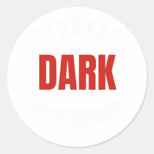 Sticker Rond étrange, sombre et mystérieux, M. Ballen