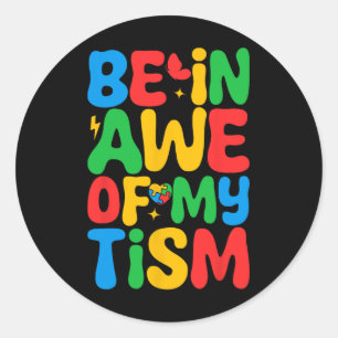 Sticker Rond Être À L'Abri De Mon Triste Mois De Sensibilisatio