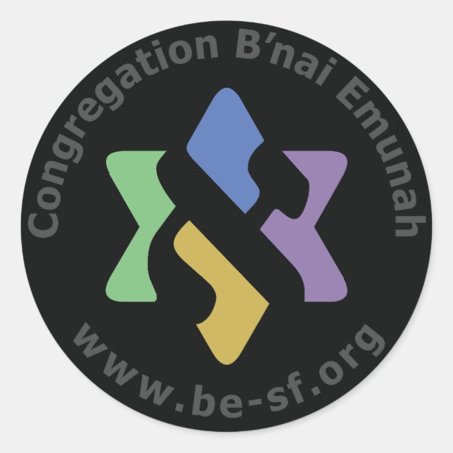 Sticker Rond être étoile sur noir (Devant)