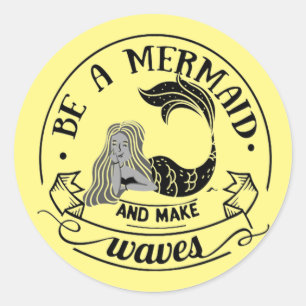 STICKER ROND ÊTRE FUMÉE ET FAIRE FÊTE DES VAGUES