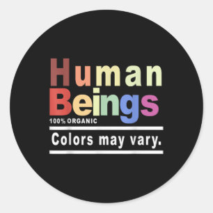 Sticker Rond Être Humain 100% Couleurs Organiques Peut Varier L