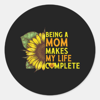 Sticker Rond Être une mère rend ma vie complète la fête des mèr