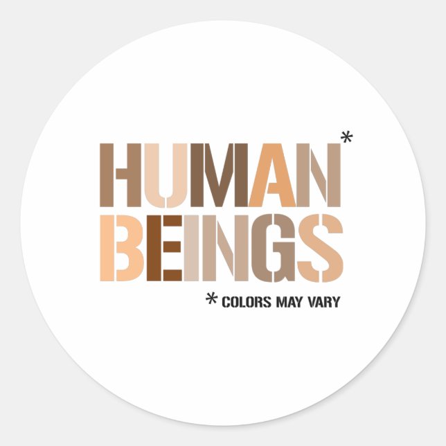 Sticker Rond ÊTRES HUMAINS : Les couleurs peuvent varier (Devant)