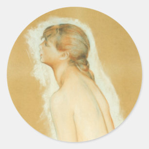 Sticker Rond Étude pour 'Les Grandes Baigneuses' de Pierre Reno