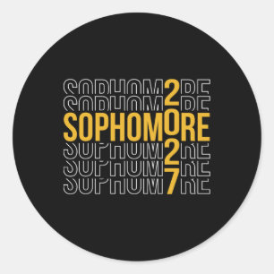 Sticker Rond Étudiant de deuxième année 2027 Ck To School Premi